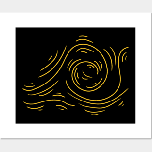 Wavy lines Posters and Art